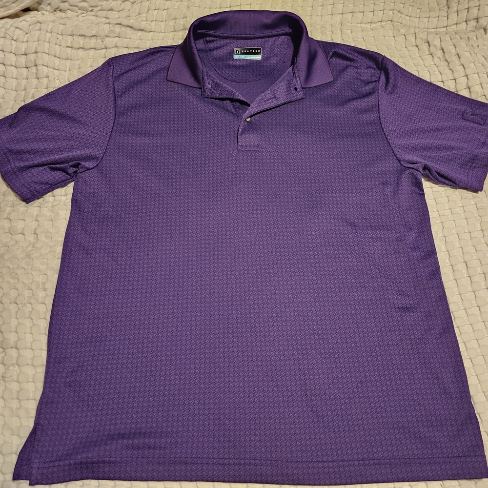 PGA Tour Rich Purple Men's Polo Shirt